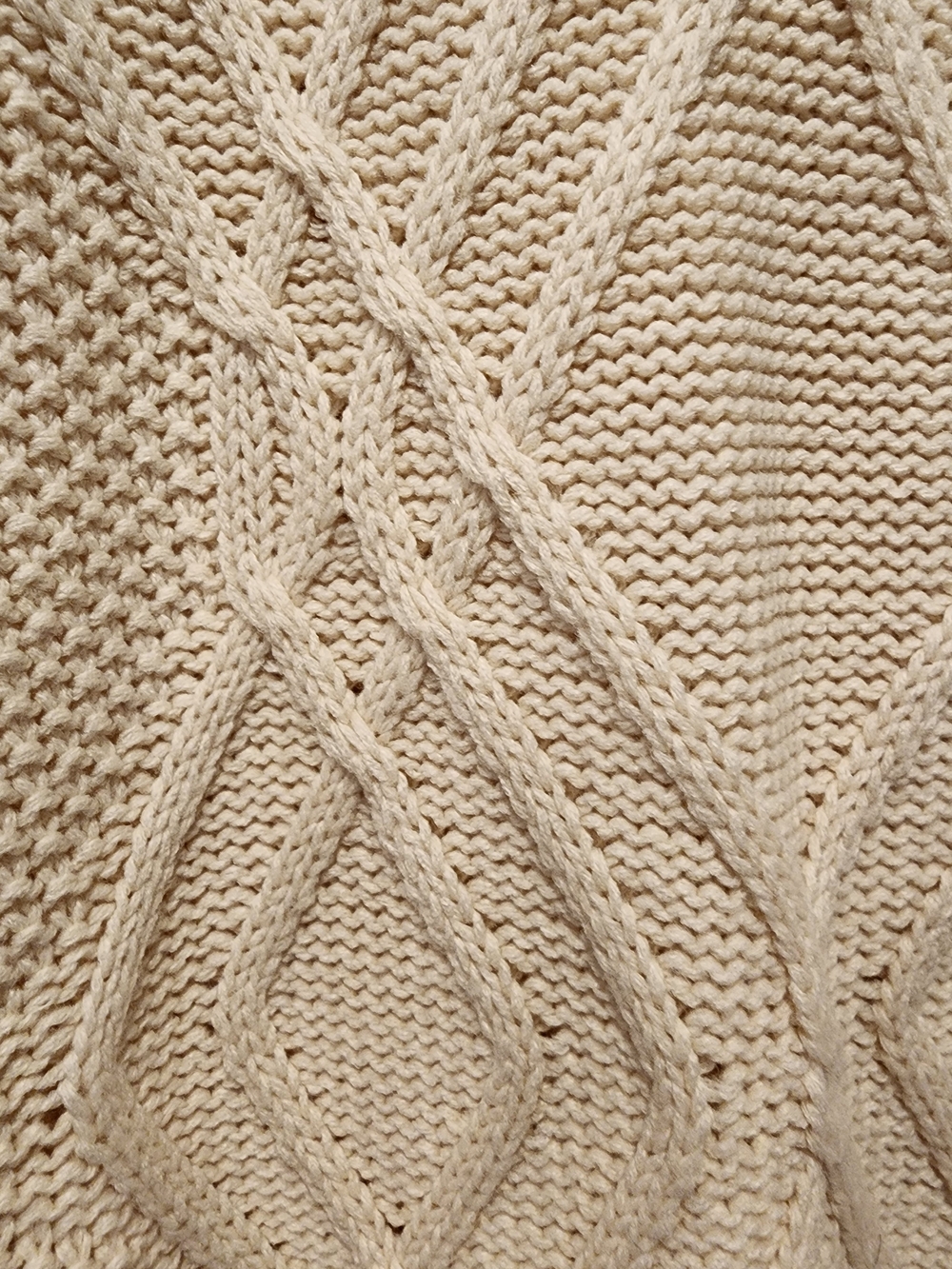 VENUS Cream Cable-Knit Mini Sweater Dress - Picture 7 of 10